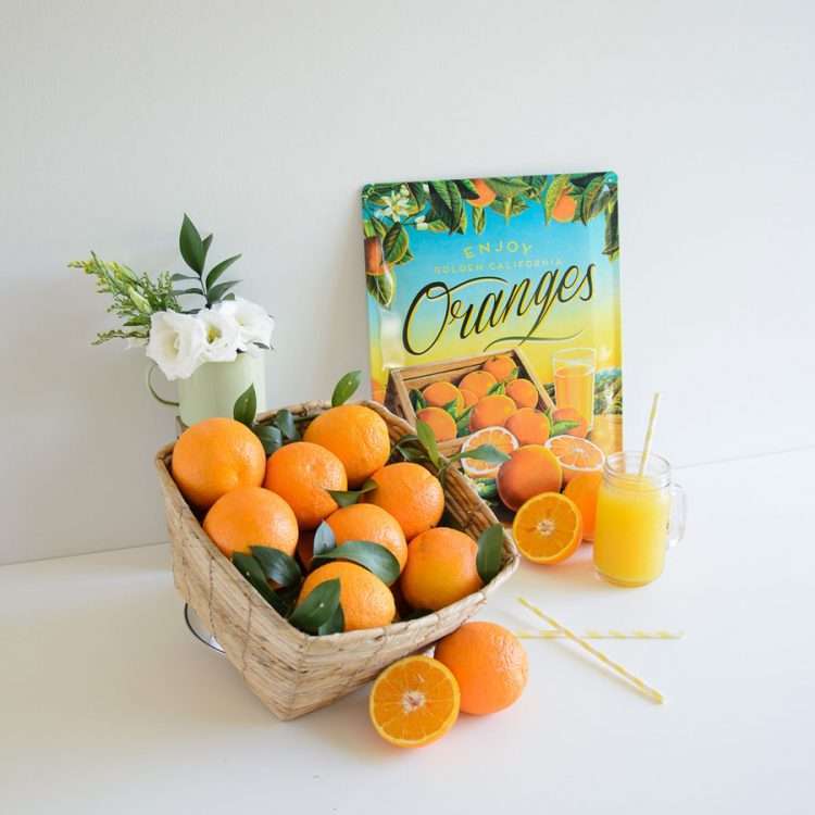 Placa de naranjas para decorar desayunos bonitos.